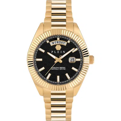 Philipp Plein Date Superlative Bracelet Watch In Ip Yellow Gold