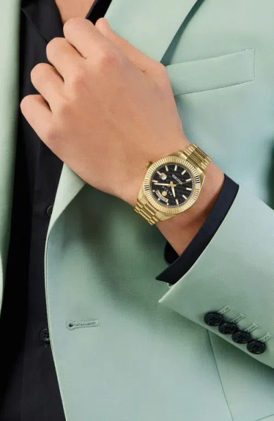 Philipp Plein Date Superlative Bracelet Watch In Ip Yellow Gold