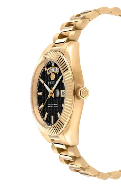 Philipp Plein Date Superlative Bracelet Watch In Ip Yellow Gold
