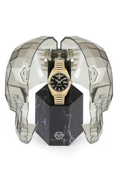 Philipp Plein Date Superlative Bracelet Watch In Ip Yellow Gold