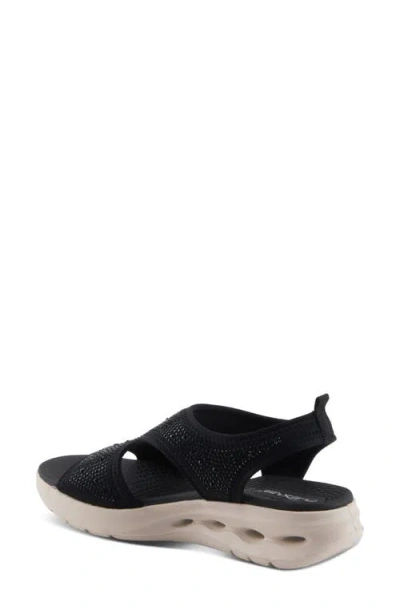 Flexus By Spring Step Gosselin Ankle Strap Platform Wedge Sandal In Black