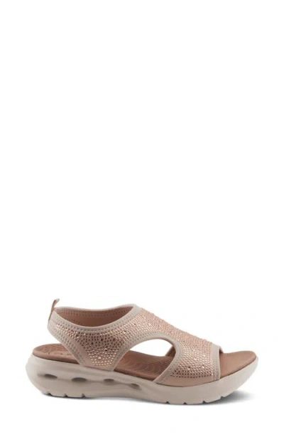 Flexus By Spring Step Gosselin Ankle Strap Platform Wedge Sandal In Blush