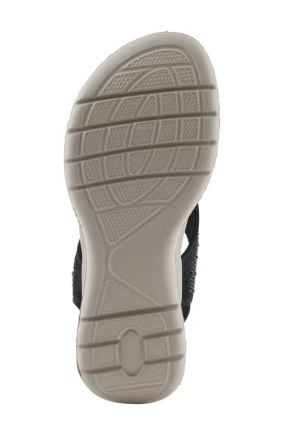 Flexus By Spring Step Gosselin Ankle Strap Platform Wedge Sandal In Black