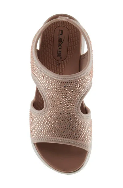 Flexus By Spring Step Gosselin Ankle Strap Platform Wedge Sandal In Blush