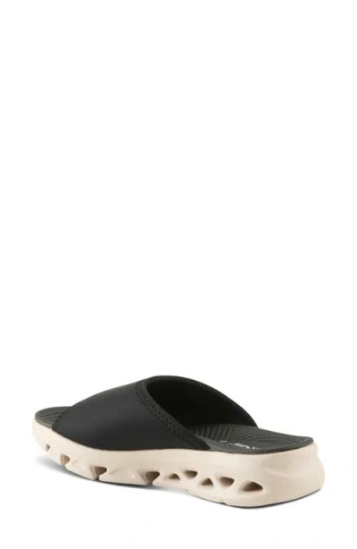 Flexus By Spring Step Haley Platform Wedge Slide Sandal In Black