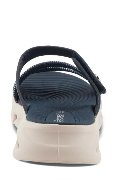 Flexus By Spring Step Galvanesa Platform Wedge Slide Sandal In Navy