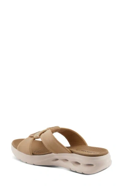 Flexus By Spring Step Geovani Platform Wedge Slide Sandal In Taupe