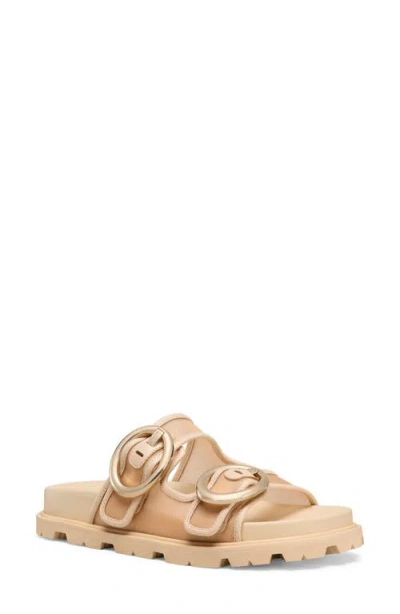 Stuart Weitzman Benni Two-strap Sandal In Brown
