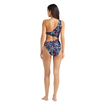 Vilebrequin Disco Stars Assymetric Bikini One-piece Swimsuit In Blue