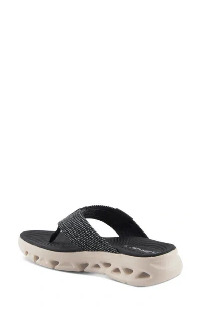 Flexus By Spring Step Galla Platform Wedge Flip Flop In Black