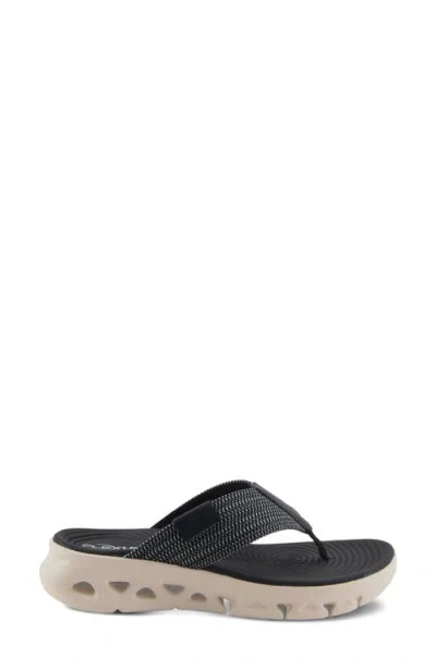 Flexus By Spring Step Galla Platform Wedge Flip Flop In Black