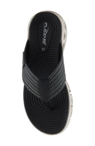 Flexus By Spring Step Galla Platform Wedge Flip Flop In Black