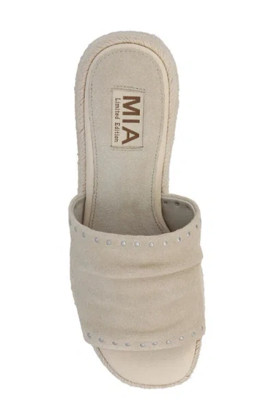 Mia Palmira Platform Wedge Sandal In Sand