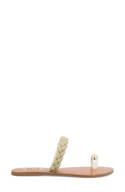 Mia Toya Toe Loop Sandal In White