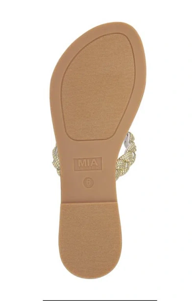 Mia Toya Toe Loop Sandal In White