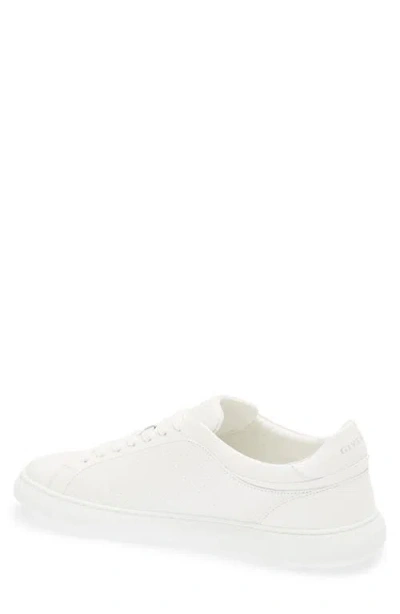 Givenchy Low Top Leather Sneakers With Perforated Detailing In White
