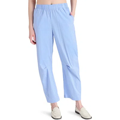 Steve Madden Womens Tula Striped Button Front Shirt Saelyn Striped Barrel Leg Pants In Blue