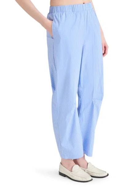 Steve Madden Womens Tula Striped Button Front Shirt Saelyn Striped Barrel Leg Pants In Blue
