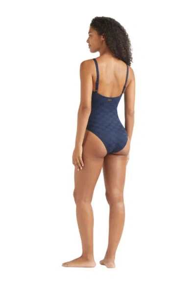 Vilebrequin Turtles Monogram Underwire One-piece Swimsuit In Blue