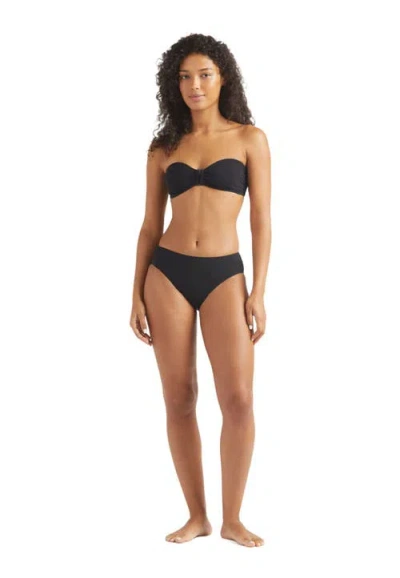 Vilebrequin Solid Ring Bandeau Bikini Top In Black