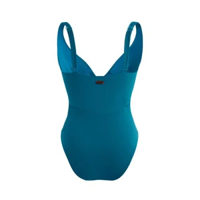 Vilebrequin Solid Halter One-piece Swimsuit In Blue