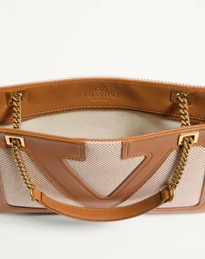 Valentino Small Tote Bag Chain Strap In Brown