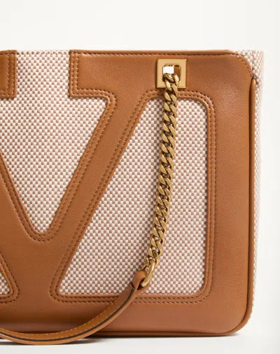 Valentino Small Tote Bag Chain Strap In Brown