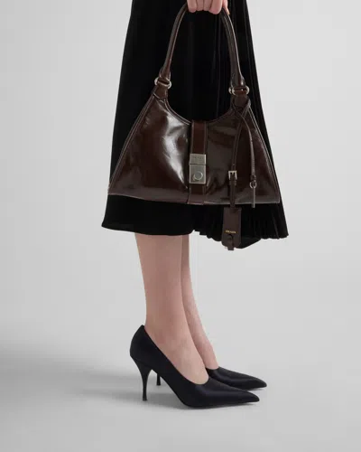 Prada Silk Satin Pumps In Blue