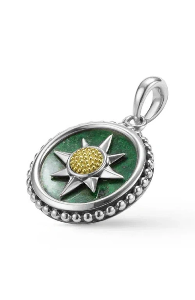 Lagos Anthem Small Jade Sunburst Amulet In Two-tone