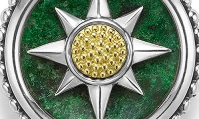 Lagos Anthem Small Jade Sunburst Amulet In Two-tone