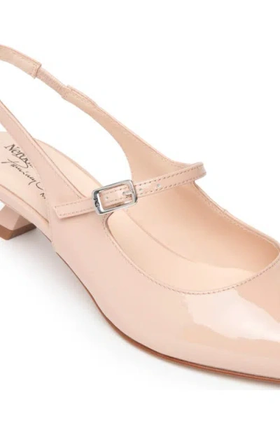 Nerogiardini Patent Mary Jane Slingback Pumps In Natural
