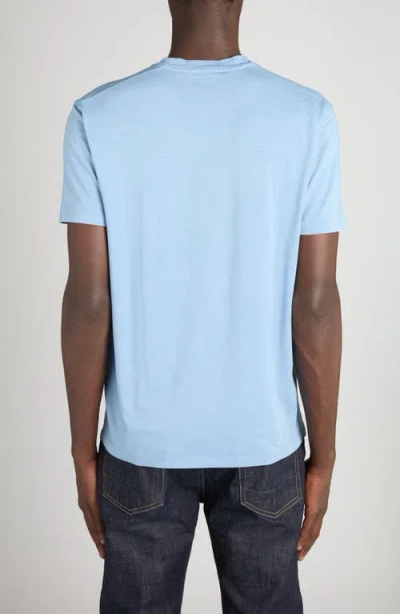 Tom Ford Classic Crewneck Short-sleeved T-shirt In Glass Blue