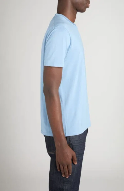 Tom Ford Classic Crewneck Short-sleeved T-shirt In Glass Blue