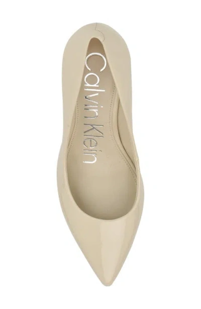Calvin Klein Women's Gayle Pointy Toe Stiletto Pumps In Ivory Patent