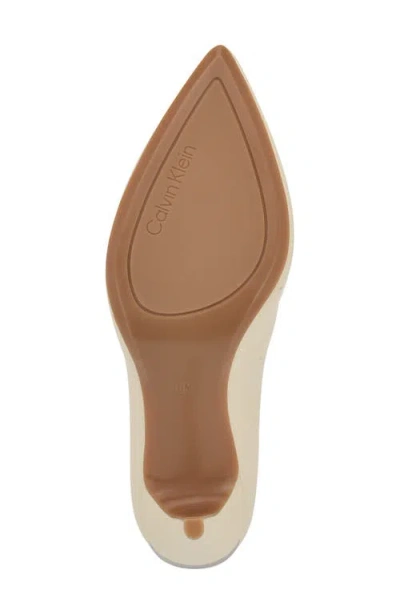 Calvin Klein Women's Gayle Pointy Toe Stiletto Pumps In Ivory Patent