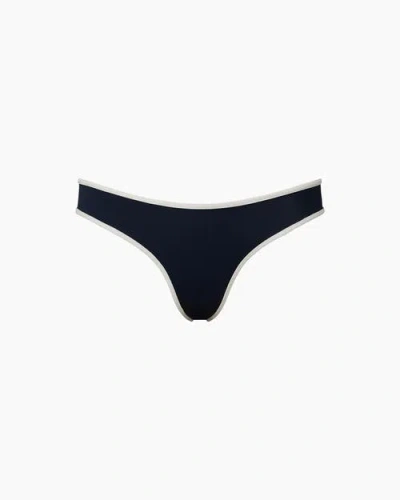 Onia Milly Bikini Bottom In Deep Navy/white