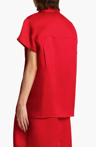 Khaite Keefe Silk Shirt In Red