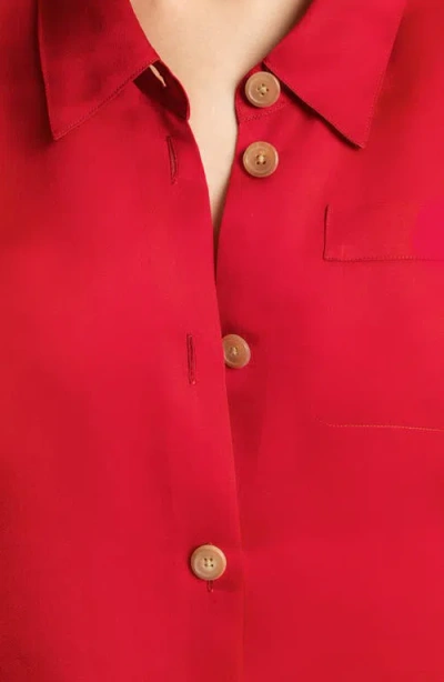 Khaite Keefe Silk Shirt In Red