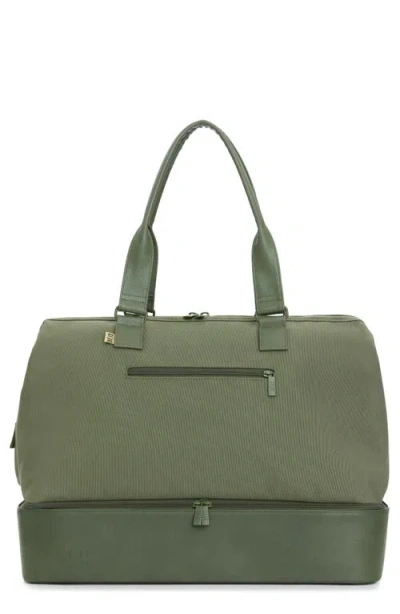 Beis Weekender Canvas And Vegan-leather Tote Bag In In Olive