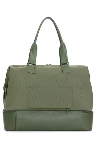Beis Weekender Canvas And Vegan-leather Tote Bag In In Olive