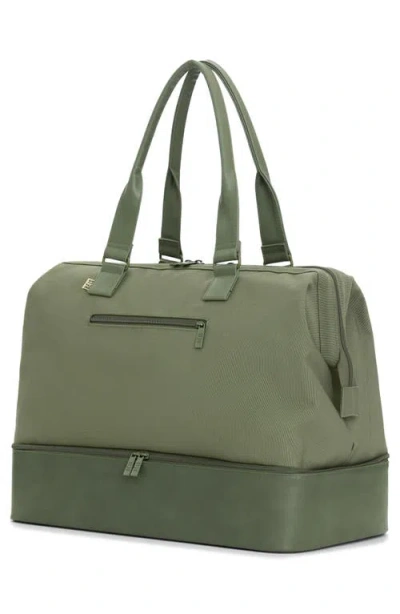 Beis Weekender Canvas And Vegan-leather Tote Bag In In Olive