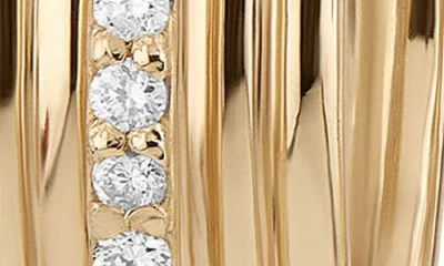Lana Diamond Planet Huggie Hoop Earrings In Yellow