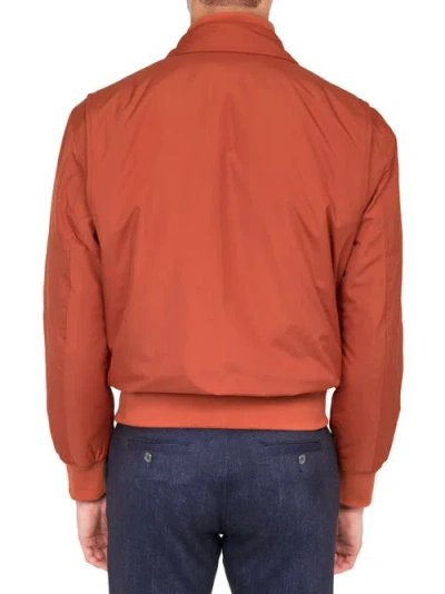 Brooklyn Brigade Solid Water Repellent Bomber Jacket In Orange