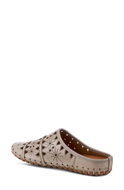 Spring Step Fusilade Leather Mule In Grey