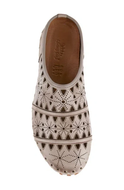 Spring Step Fusilade Leather Mule In Grey