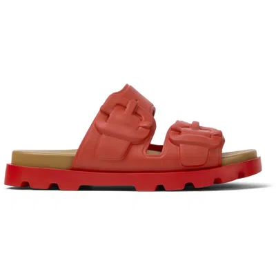 Camper Brutus Slide Sandal In Red
