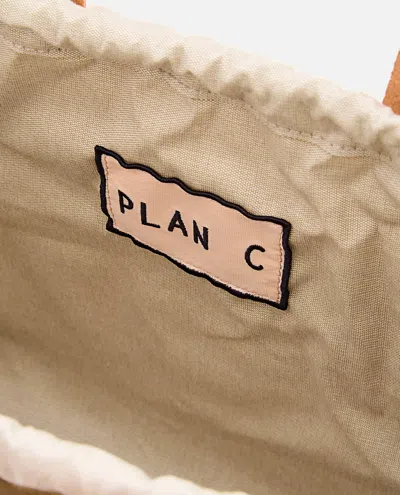 Plan C Woven Raffia Shopper Bag In Multi