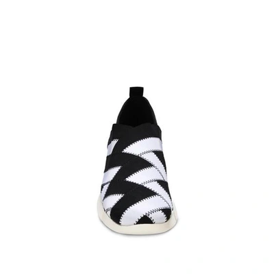 Shop Stella Mccartney Black Woven Sneakers