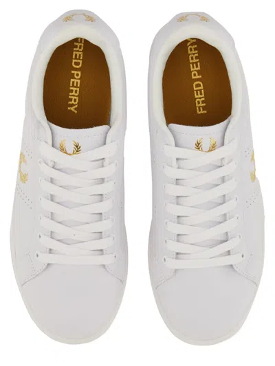 Fred Perry Men's Shoes Leather Trainers Sneakers  B721 In White