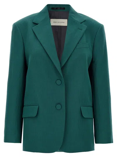 Dries Van Noten Birdy Blazer In Green
